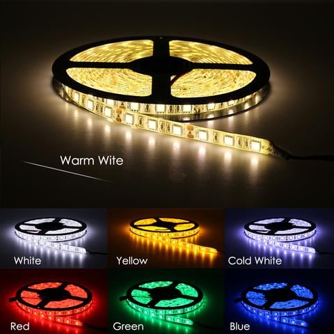 LED Light Strips with 60 Waterproof Epoxy Beads
